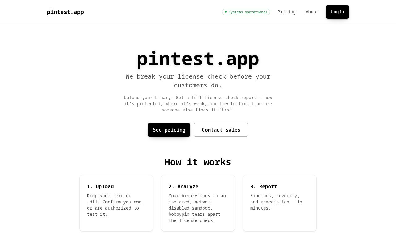 pintest.app homepage preview